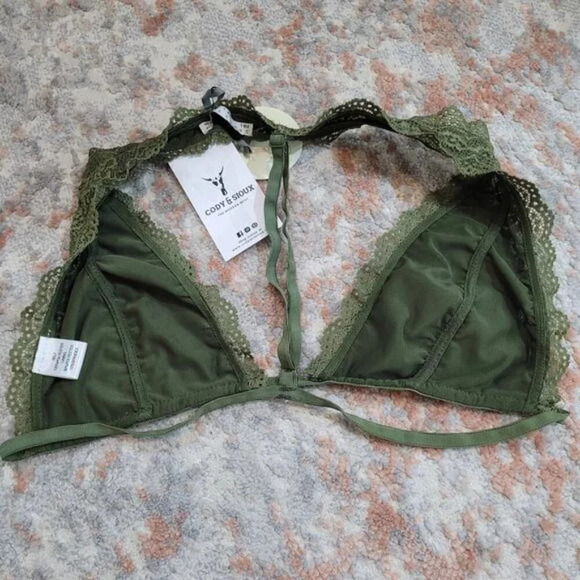 Dress‎ Forum Green Lace Bralette - Size Large - Picture 3 of 6